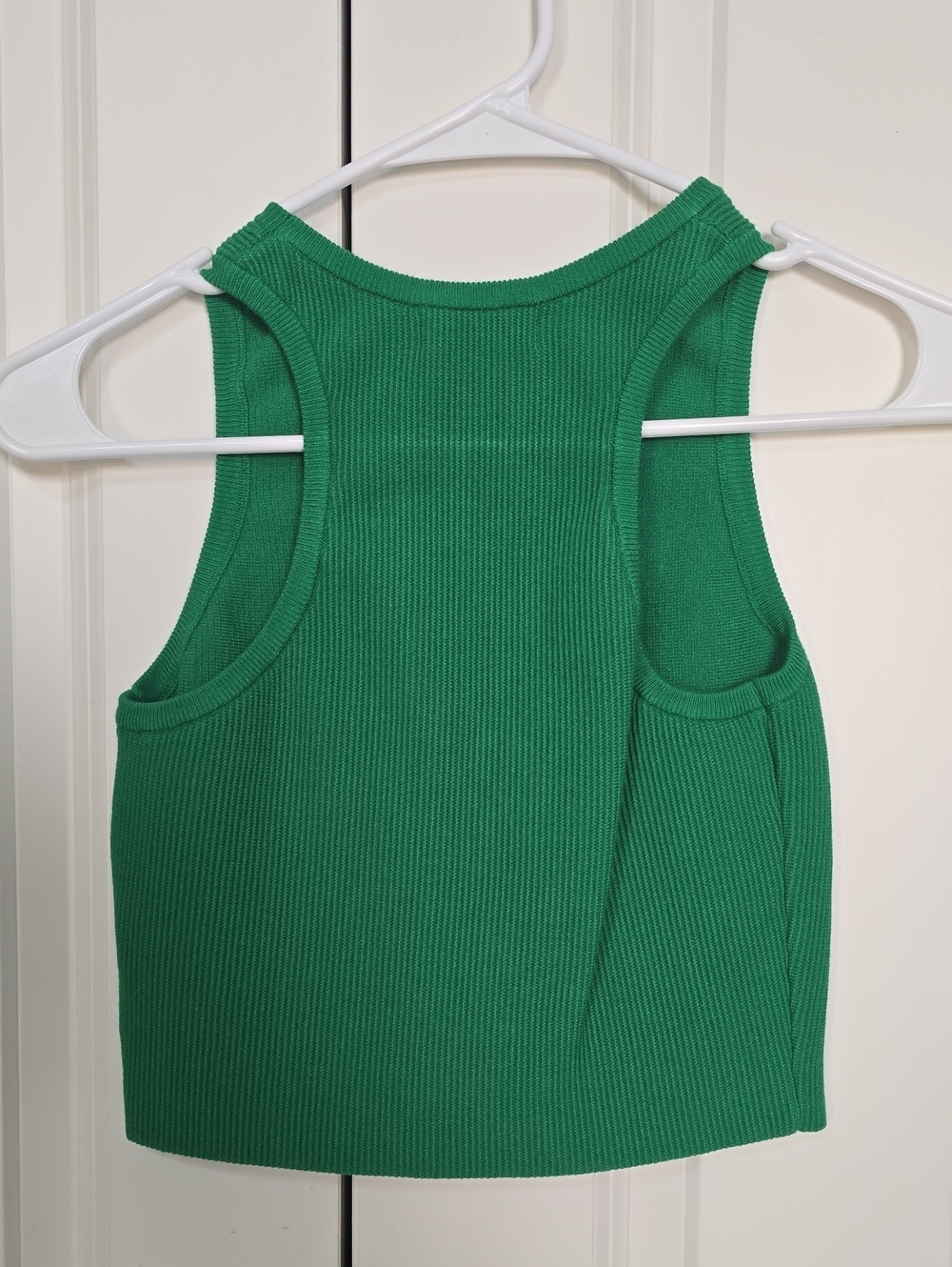 Green Ribbed Tank Top - Picture 3 of 3